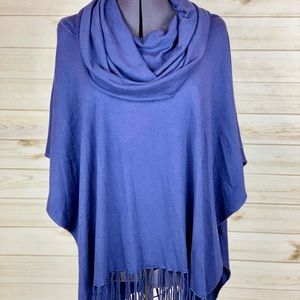Medium weight pewter soft poncho